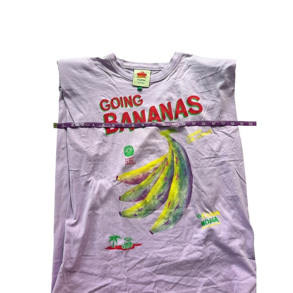 FARM Rio Going Bananas Graphic Print Muscle Tank Top - XS, Tropical - Picture 6 of 11